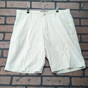 Kahala Men's Light Khaki Stretch Utility Shorts Size 32 Cotton Stash Pocket